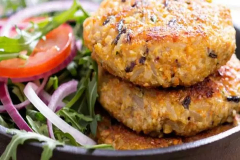 Receita de Hambúrguer vegetariano de grão de bico